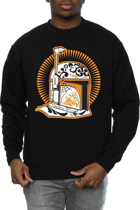 Actual product image Star Wars Mens Boba Fett Dia De Los Muertos Sweatshirt (XXL)