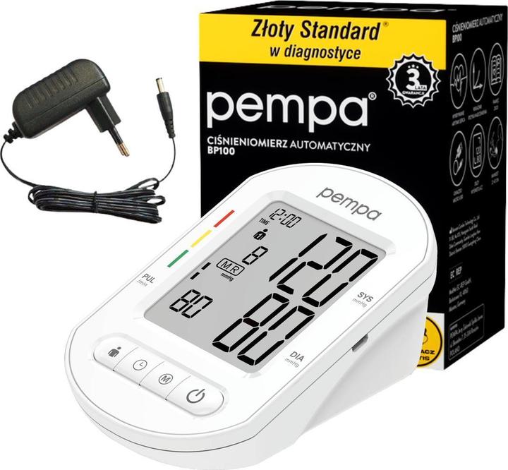 Productafbeelding Pempa Automatische bloeddrukmeter BP100 met voeding (Bovenarm bloeddrukmeter)