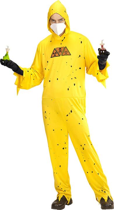 Actual product image Widmann Toxic Hazard costume with jumpsuit with hood, gloves, mask (M, L, XL)