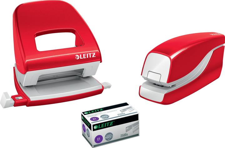 Actual product image Leitz Electric stapler WOW metallic red (10 Sheets)