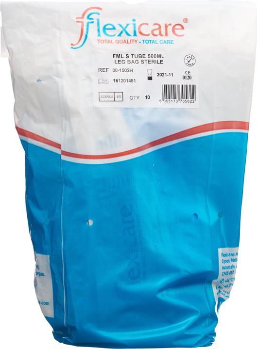 Actual product image Flexicare Urine Bag 500ml 7cm Drain Backflow Valve (10pcs)