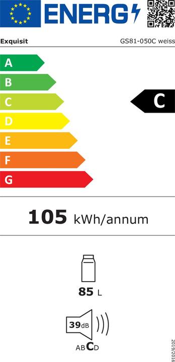 Etichetta energetica Exquisit Congelatore EXQ GS 81-051C (Struttura autonoma, 85 l)
