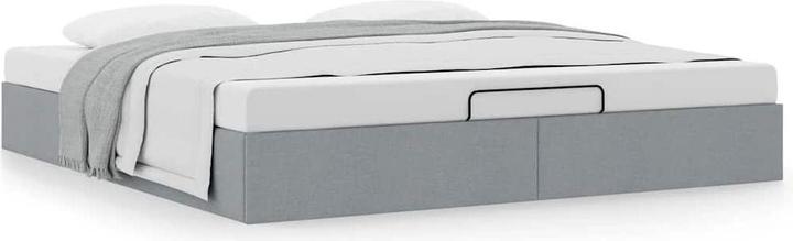 Image du produit VidaXL Lit Ottoman sans matelas Gris clair 160x200 cm Tissu (160 x 200 cm)