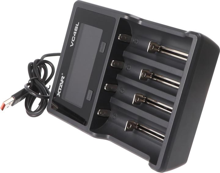 Actual product image Xtar VC4SL (1 pcs., 14500, 16340, 18500, 18650, 21700, 26650, AAA, AA, Rechargeable battery)