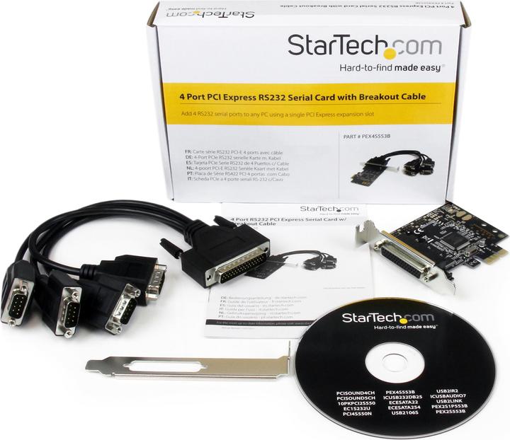 Image du produit StarTech Carte d'interface 4 ports série RS232 PCI Express
