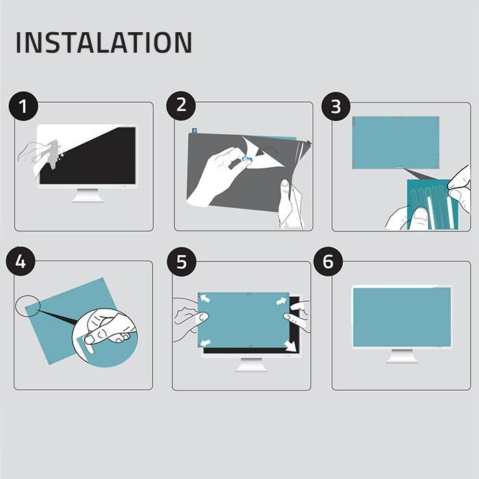 Productafbeelding Qoltec Blauwlichtfilter 24 | 16:9 | oogverzorging | ontspiegeld | mat | per monitor (24", 16 : 9)