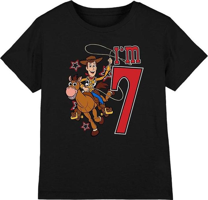 Actual product image Toy Story Childrens/Kids I'm 7 Woody Birthday T-Shirt (116)
