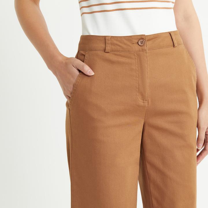 Actual product image Anne Weyburn Wide Chino Trousers (38)