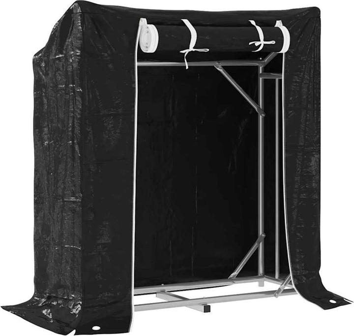 Immagine prodotto VidaXL Rastrelliera per legna da ardere con copertura antipioggia 100,5x40,5x110,5 cm Rastrelliera per
