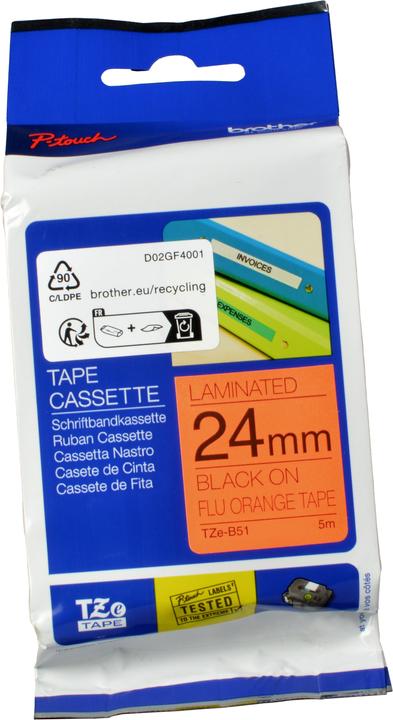Produktbild Brother Tze-C51 (2.40 cm, Schwarz)