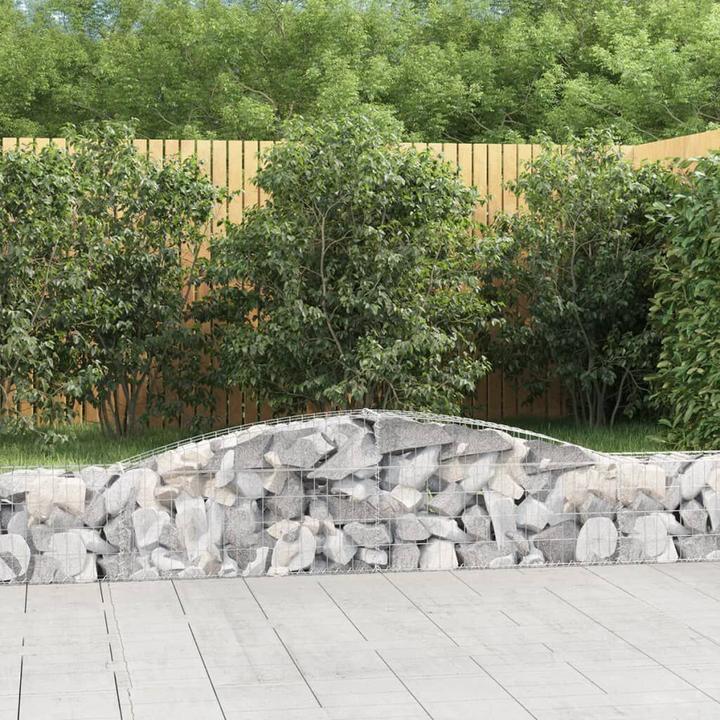 Image du produit VidaXL Gabionen mit Hochbogen 7 Stk. 400x30x40/60 cm Verzinktes Eisen