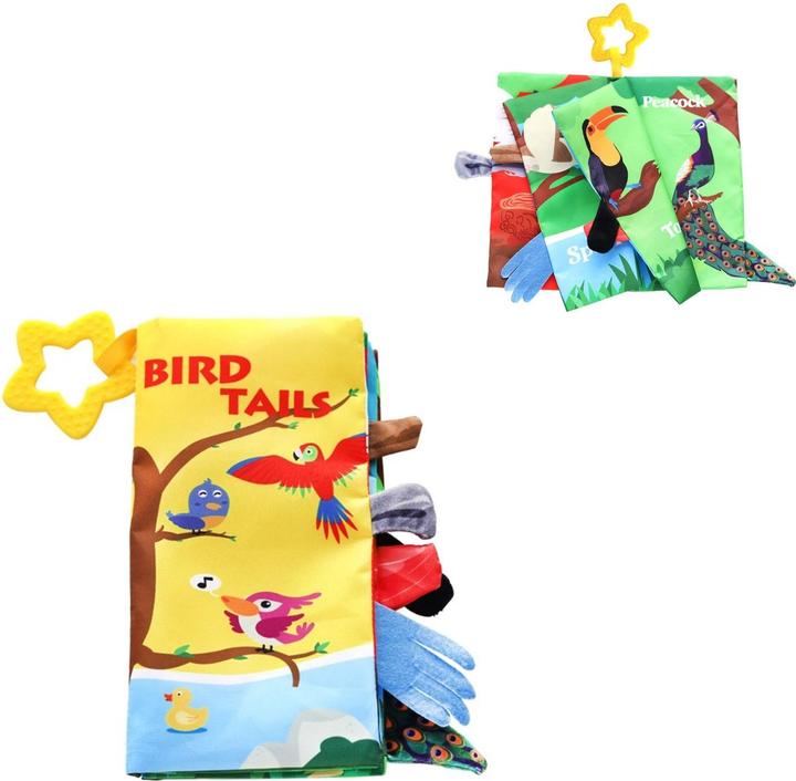 Actual product image Kikkaboo Baby cloth book with teething ring