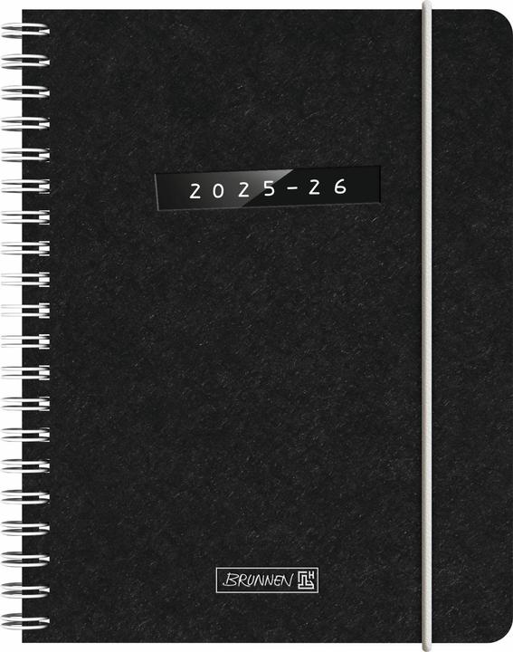 Actual product image BRUNNEN Schlerk calendar (2025/2026) 'Monochrome', 2 pages = 1 week, A6, 208 pages, natural carto (A6, German)