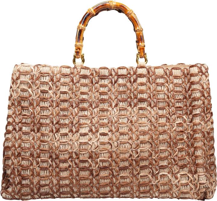 La Milanesa plage jute and viscose shopping bag natural color
