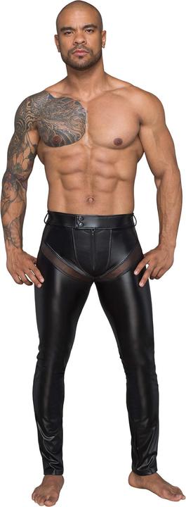 Actual product image Noir Handmade Pants Powerwetlook / 3D mesh (XL)