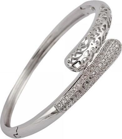 Image du produit Hermex LUXE en platine Bracelets Charms Zirconia - Platine (Alliage cuivre-nickel)