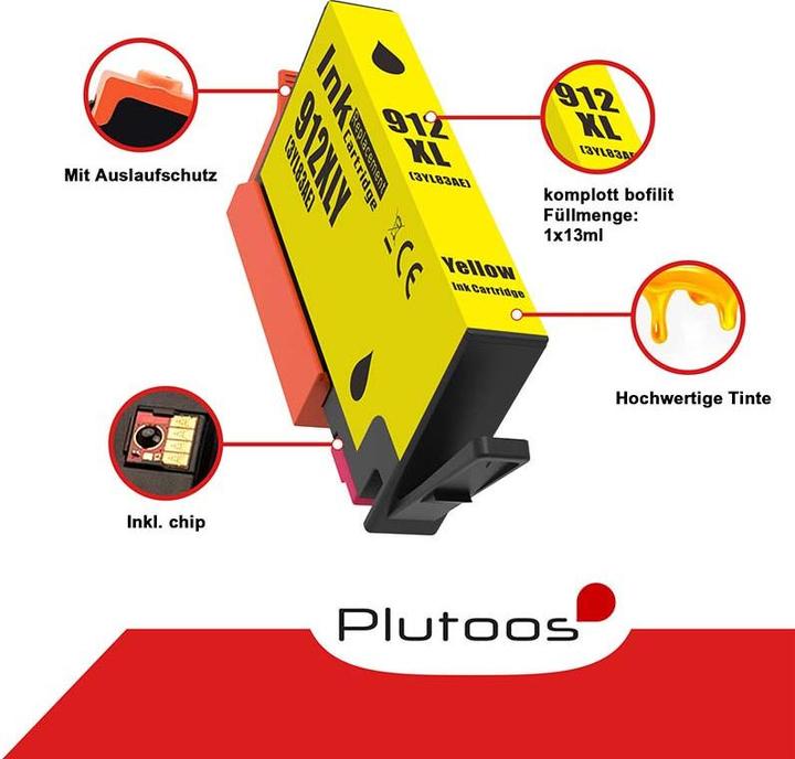 Immagine prodotto Plutoos HP 912XXL Cartucce HP 912XL compatibili XXL (M, C, Y, FC)