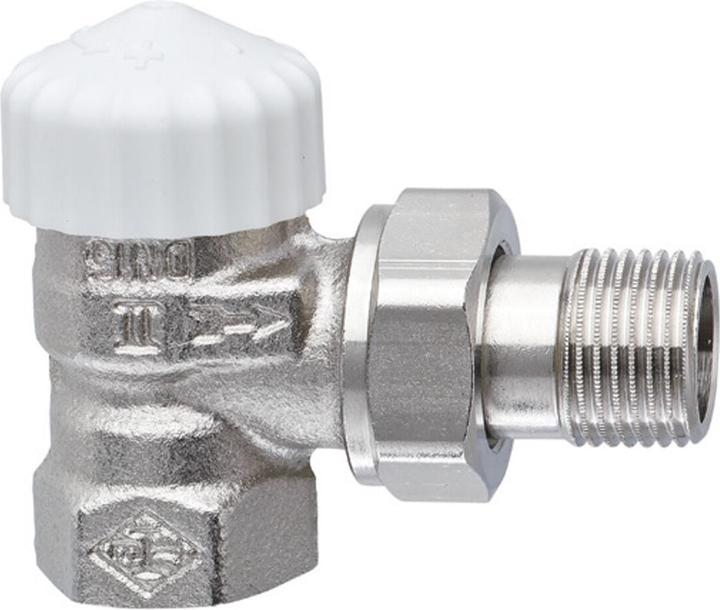Produktbild Magni TA Heimeier Thermostat-Unterteil V-exakt II Rotguss vernickelt, Eck 3/4 Zoll, kvs 0,86, 3711-03.000