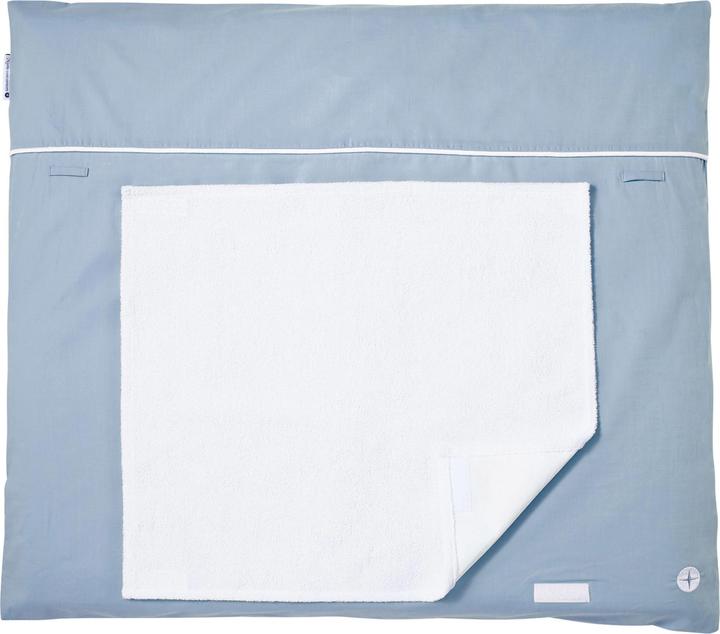 Produktbild nordic coast company Wickelauflage Blau-Grau (70 x 80 cm)