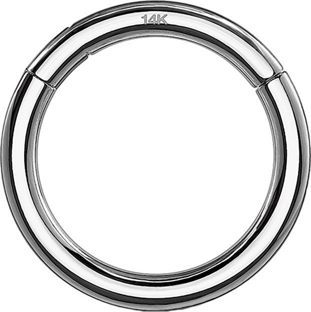 Produktbild Star Piercing Micro Segmentring klappbar 14k weissgold (ohne Messing, 14k Gold)