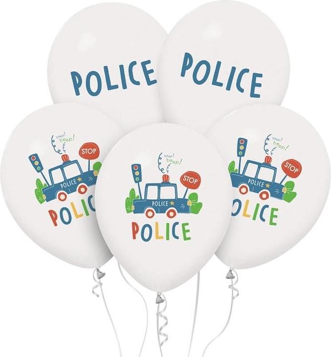 Produktbild GoDan Polizeiballons - Polizei 30cm 5 Stk