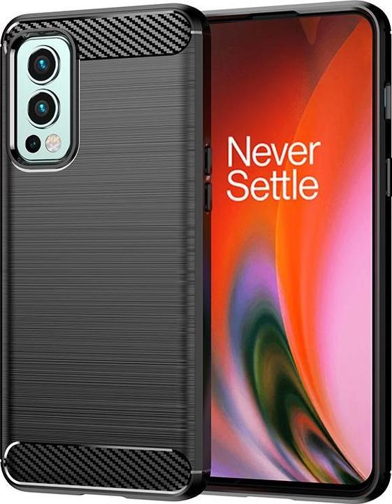 Hurtel Carbon Case flexible Hülle für OnePlus Nord 2 5G schwarz (OnePlus Nord 2 5G)