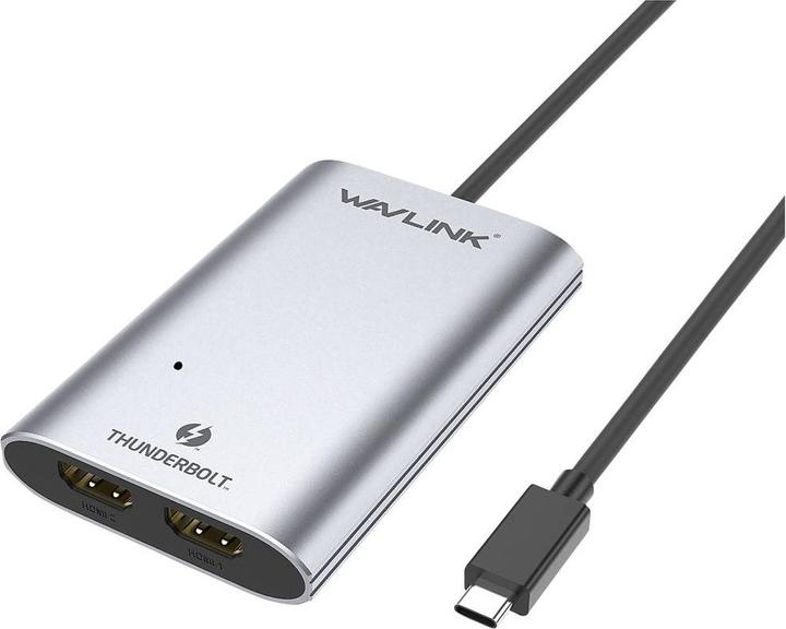 Produktbild Wavlink WS-UTA02H Thunderbolt / HDMI Adapter (1x Thunderbolt - 2x HDMI®) Space Grau eindrähtig 50cm (HDMI, Thunderbolt, 50 cm)