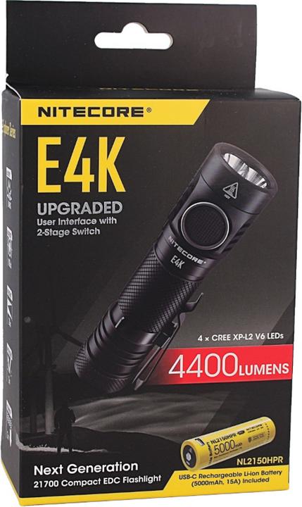 Actual product image Nitecore E4K - 4400 lumen (11.75 cm, 4400 lm)