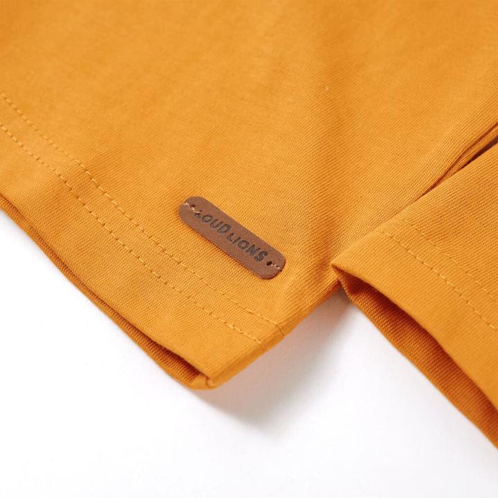 Immagine prodotto VidaXL Camicia da bambino a maniche lunghe ocra 92,Materiale: 100 % cotone,Colore (92)