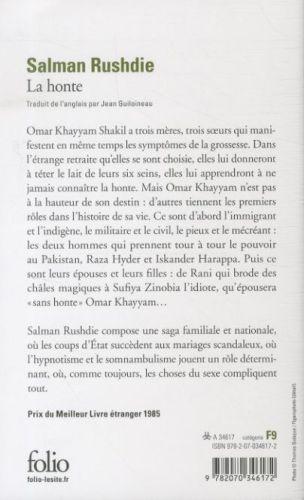 Actual product image La honte (French, Salman Rushdie, 2011)