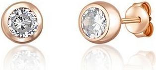 JVD Minimalist bronze stud earrings SVLE0897XH2RO0 - Diameter: 0.6 cm