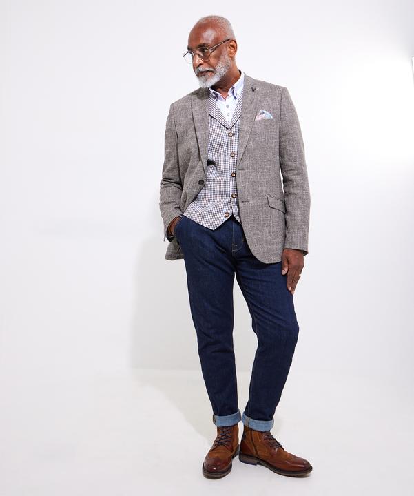 Actual product image Joe Browns Woven Linen Blend Blazer (38)