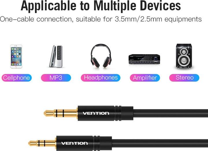 Produktbild Vention 3.5 mm Klinke – 2.5 mm Klinke (2 m, 2.5mm, 3.5mm Klinke (AUX))