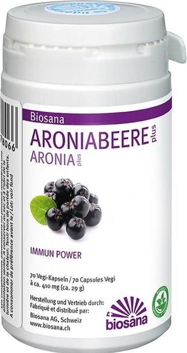 Actual product image Biosana Aroniabeere Plus (70 Piece, Capsules, 28 g)