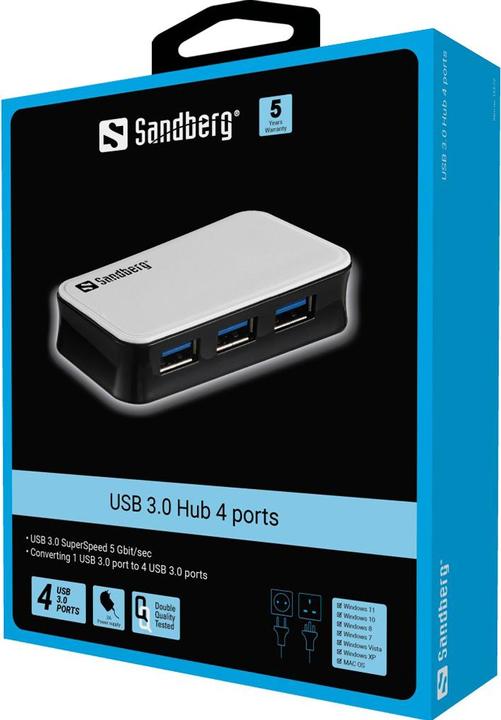 Produktbild Sandberg USB 3.0 Hub (USB-A, 4 Ports)