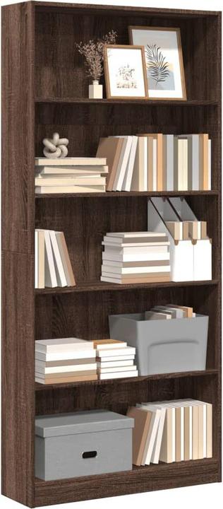 Image du produit VidaXL Bücherregal Regal Standregal Büroregal Aktenregal Braun Eichen-Optik (80 x 24 x 176 cm)