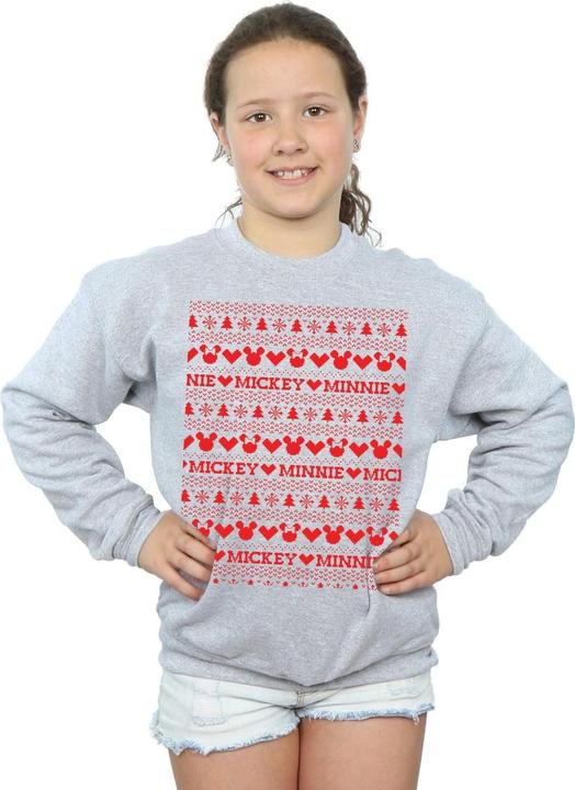 Immagine prodotto Disney Mickey And Minnie Christmas Fair Isle Felpa Ragazze (152, 158)