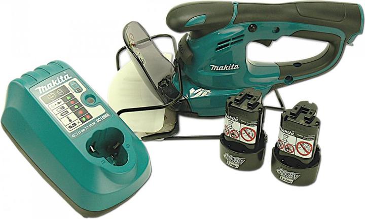 Makita UM 164 DWE 10,8 V Li-ion Akku Grasschere: 2x BL1013 Akku + DC10WA Ladegerät (