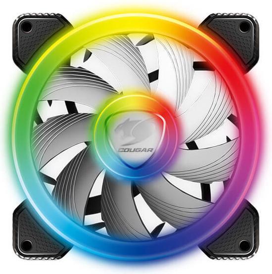 Actual product image Cougar Gaming VORTEX RGB SPB 120 Cooling Fan Computer Case Cooler 12 cm Black