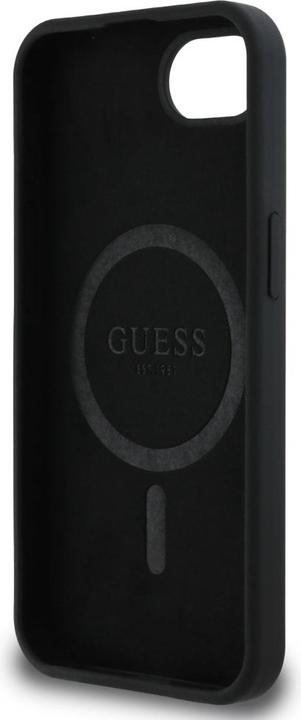 Produktbild Guess - Silicone Script Metal Logo (GUHMPSE4SMBSLK) - iPhone 16e - Black (Apple iPhone 16e)