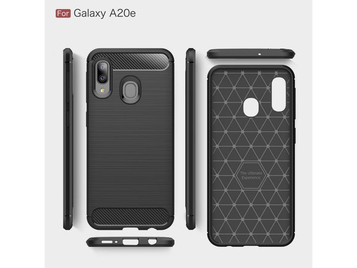 Produktbild Screenguard Samsung Galaxy A20e Hülle Carbon Brushed Soft TPU (Samsung Galaxy A20e)