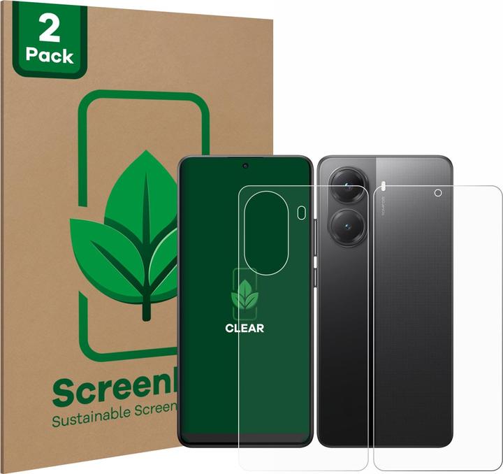 Actual product image ScreenLeaf Screen Protector sustainable Screen Protection, clear, anti-scratch (2 Piece, Xiaomi Poco X7 Pro)