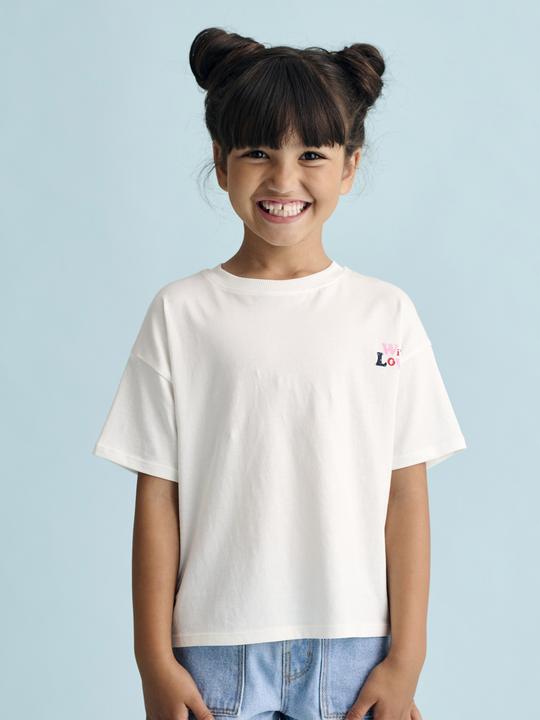 Image du produit Vertbaudet Bedrucktes Mädchen T-Shirt, leichte Oversized-Form (98)