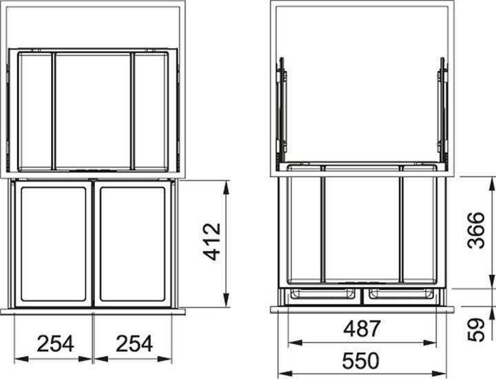 Produktbild Franke Abfalltrennsystem FX 60 26-26 (52 l)