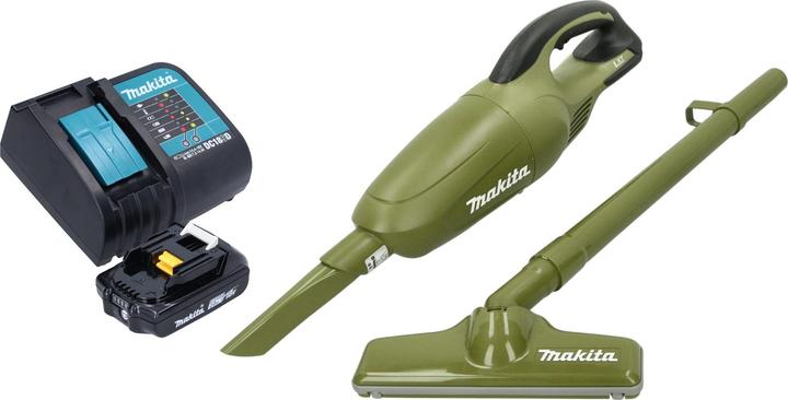 Actual product image Makita DCL 180 SAO cordless hoover 18 V 0.65 l Olive Outdoor Adventure series + 1x rechargeable battery