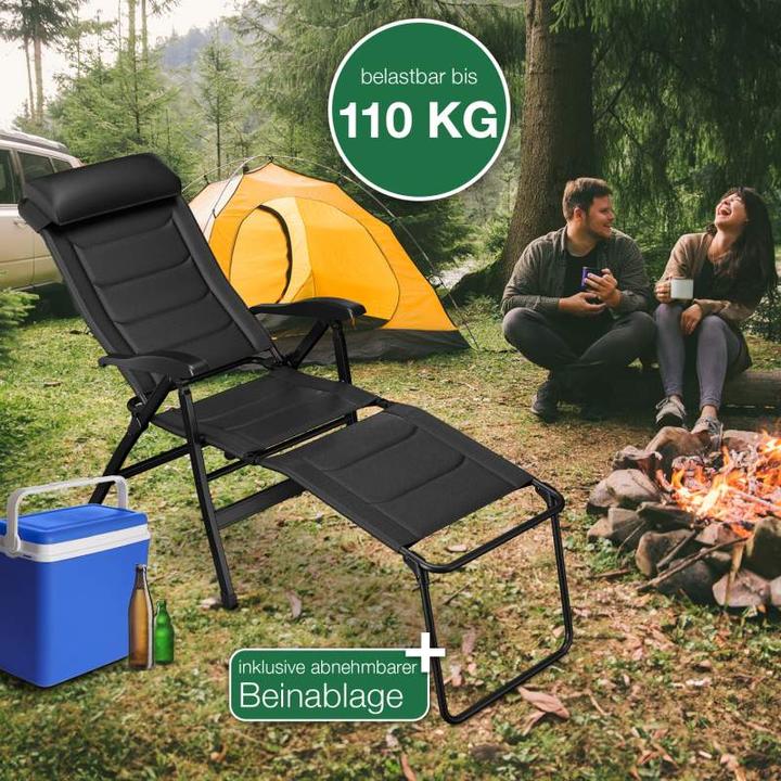 Immagine prodotto Aktivshop Sedia pieghevole da campeggio attiva con poggiagambe