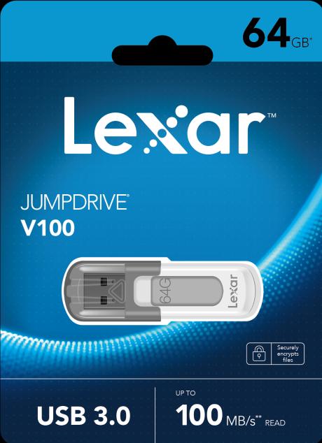 Image du produit Lexar JumpDrive V100 (64 Go, USB-A, USB 3.0)