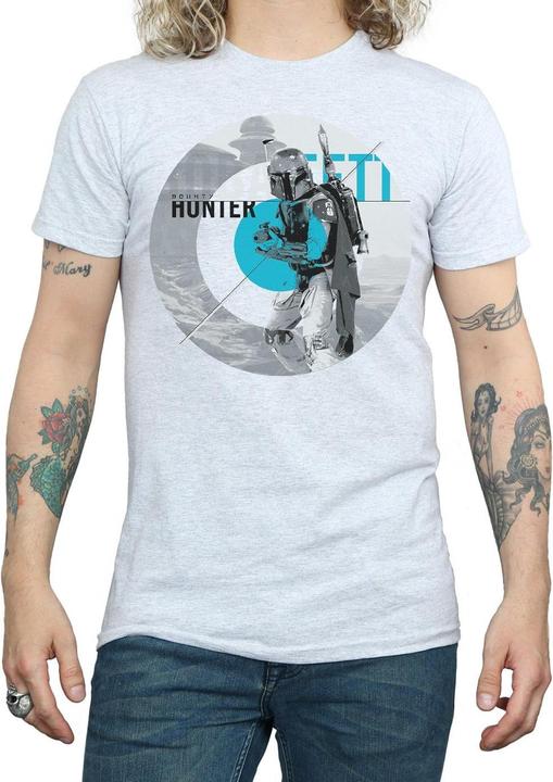 Immagine prodotto Star Wars Boba Fett Bounty Hunter Circle Maglietta Uomo (S)