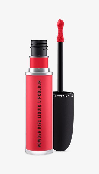 Actual product image MAC Cosmetics Powder Kiss Liquid Lipcolour (Escandalo!)