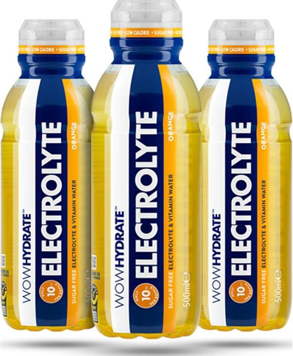 Actual product image Wow Hydrate Electrolyte Water (12 x 500ml) (Orange, 12 x)